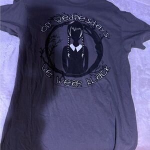 Gray Graphic T-Shirt with Black Design